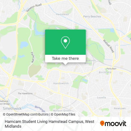 Hamcam Student Living Hamstead Campus map