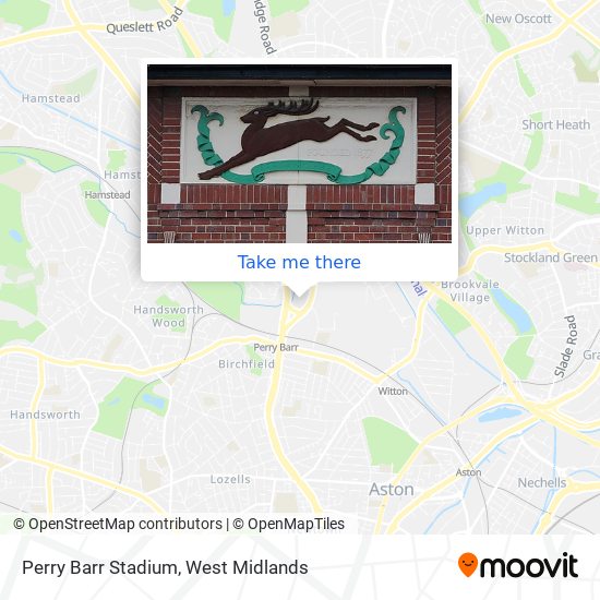 Perry Barr Stadium map
