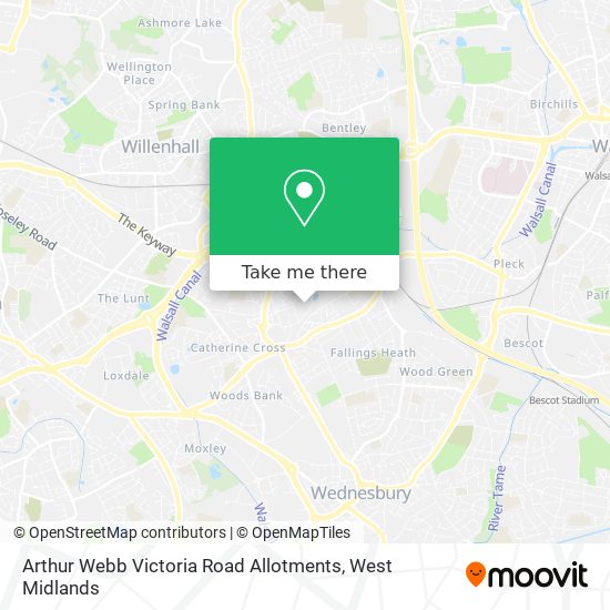 Arthur Webb Victoria Road Allotments map