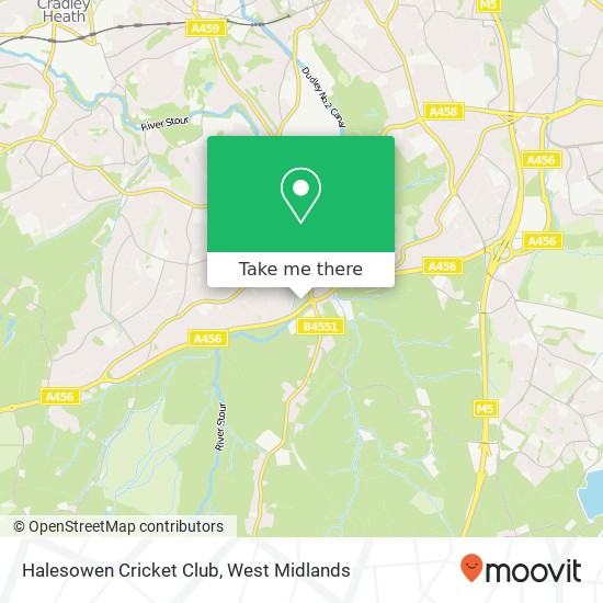 Halesowen Cricket Club map