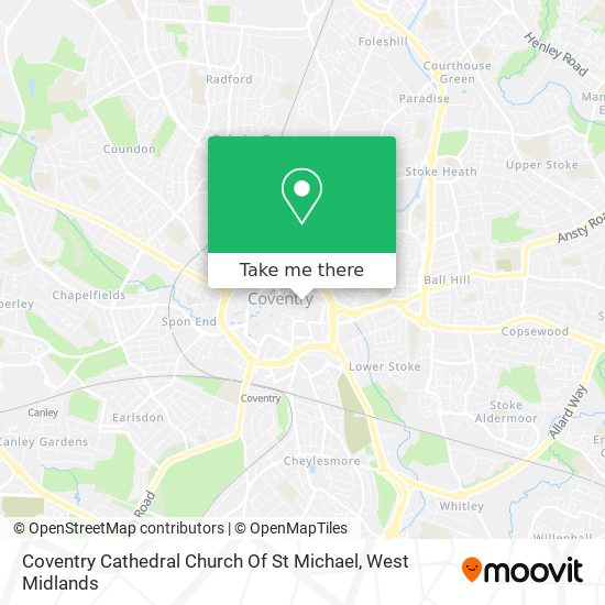 Coventry Cathedral Church Of St Michael map