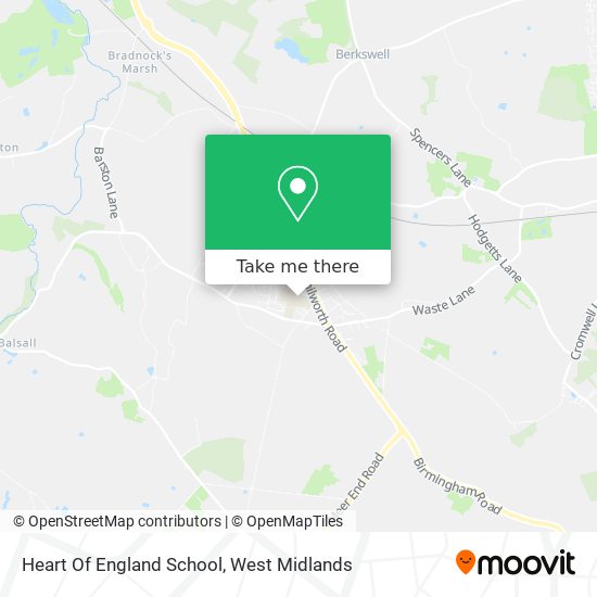 Heart Of England School map