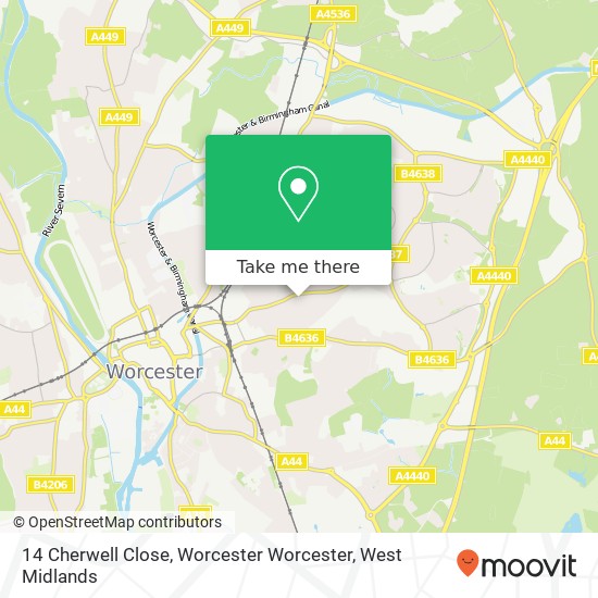 14 Cherwell Close, Worcester Worcester map