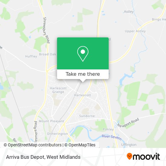 Arriva Bus Depot map
