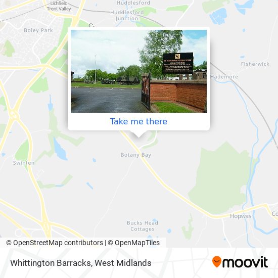 Whittington Barracks map