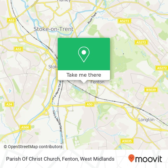 Parish Of Christ Church, Fenton map
