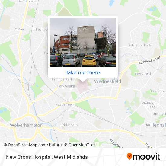 New Cross Hospital map
