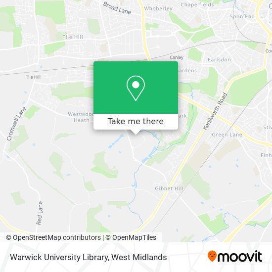 Warwick University Library map