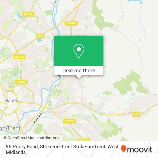 96 Priory Road, Stoke-on-Trent Stoke-on-Trent map