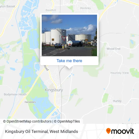 Kingsbury Oil Terminal map