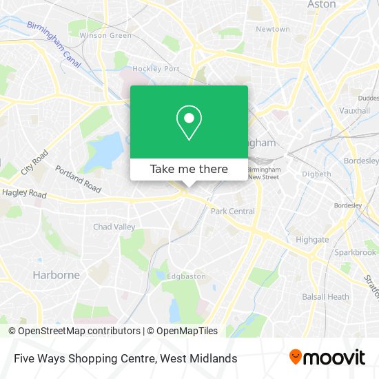 Five Ways Shopping Centre map