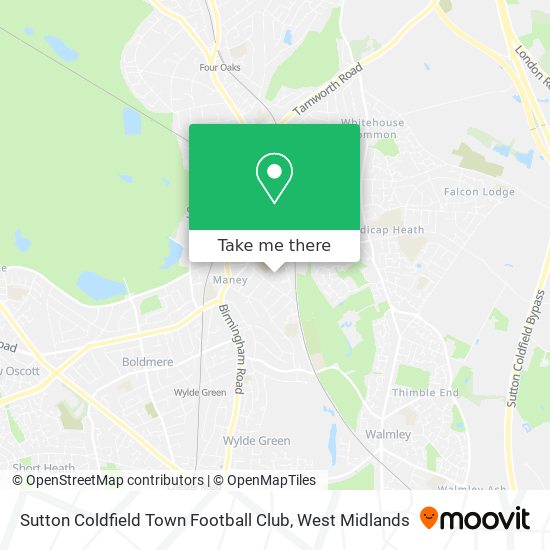 Sutton Coldfield Town Football Club map