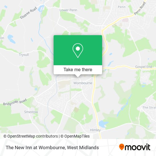 The New Inn at Wombourne map