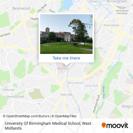 University Of Birmingham Medical School map