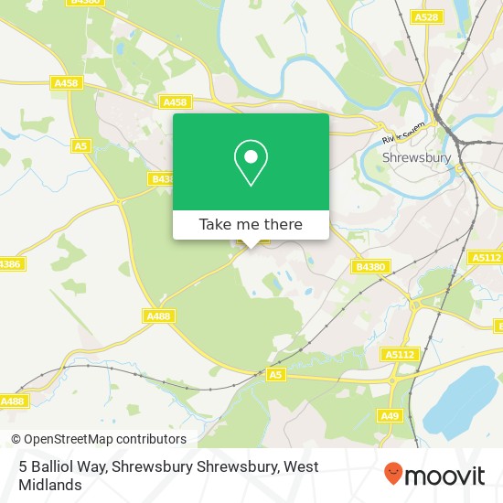 5 Balliol Way, Shrewsbury Shrewsbury map