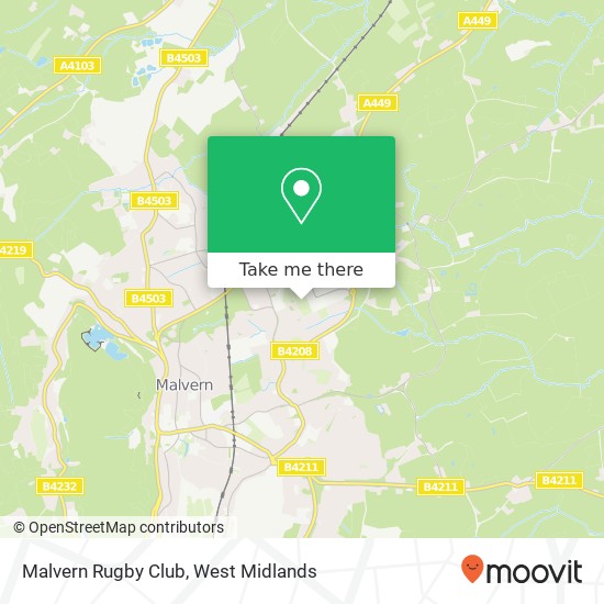 Malvern Rugby Club map