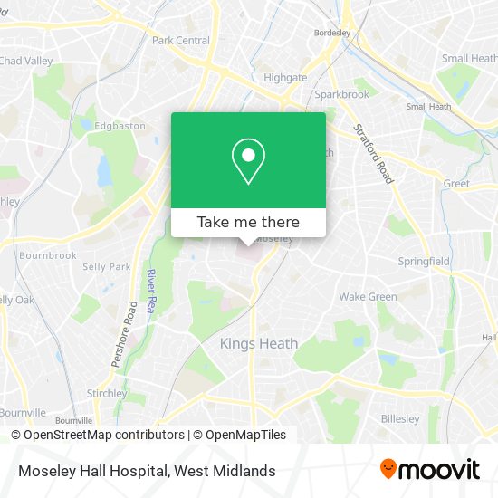 Moseley Hall Hospital map