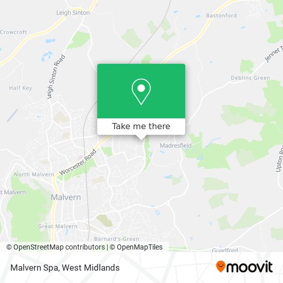 Malvern Spa map