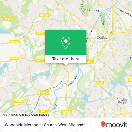 Woodside Methodist Church map