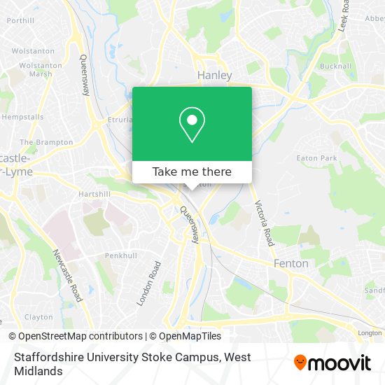 Staffordshire University Stoke Campus map