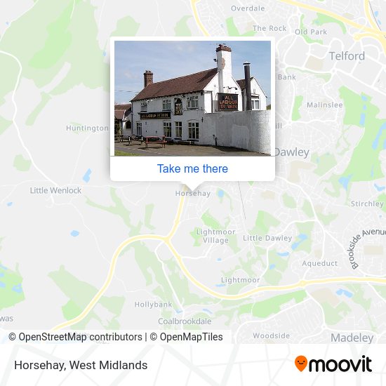 How to get to Horsehay in Horsehay & Lightmoor by bus or train?