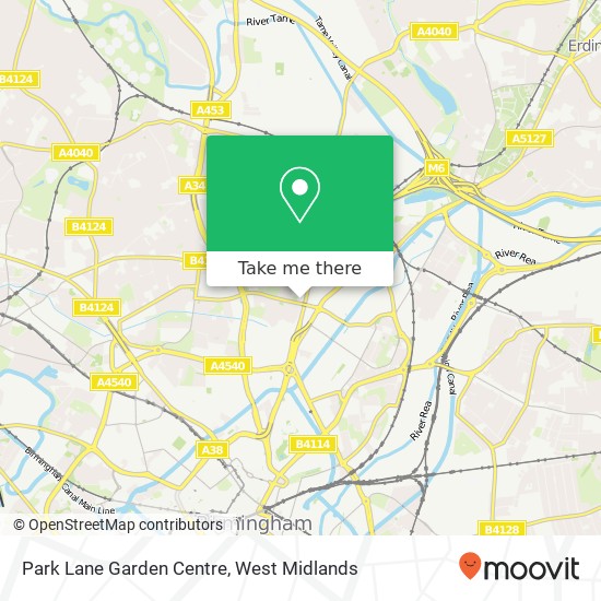 Park Lane Garden Centre map