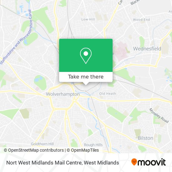 Nort West Midlands Mail Centre map