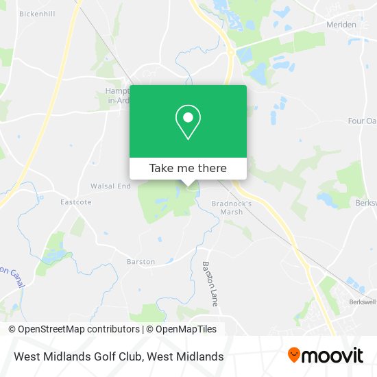 West Midlands Golf Club map