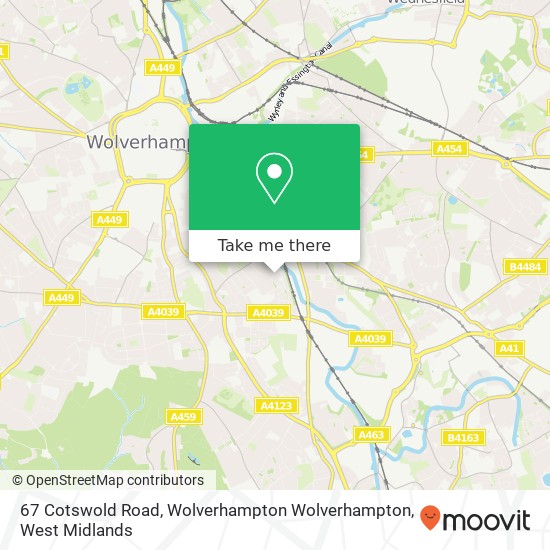 67 Cotswold Road, Wolverhampton Wolverhampton map