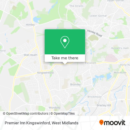 Premier Inn Kingswinford map