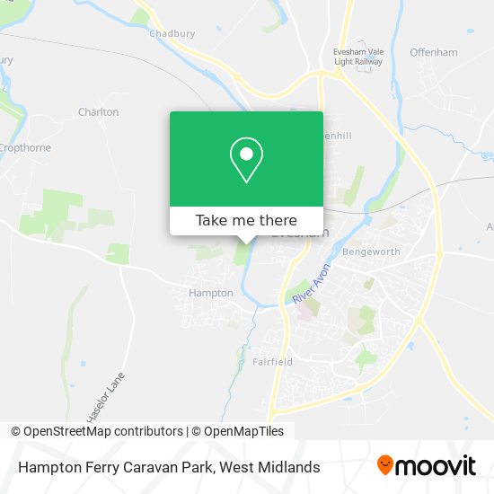 Hampton Ferry Caravan Park map