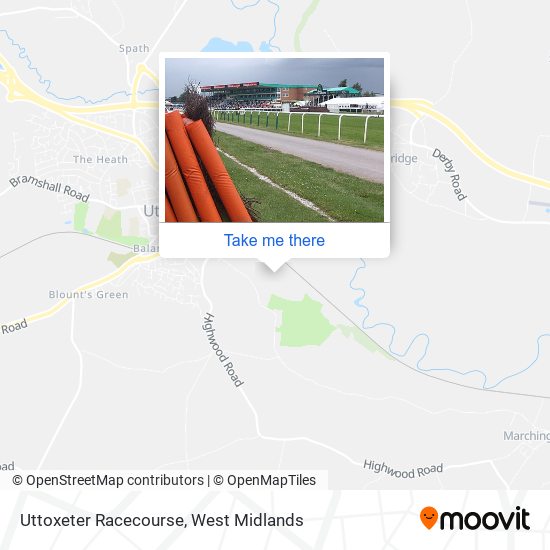 Uttoxeter Racecourse map