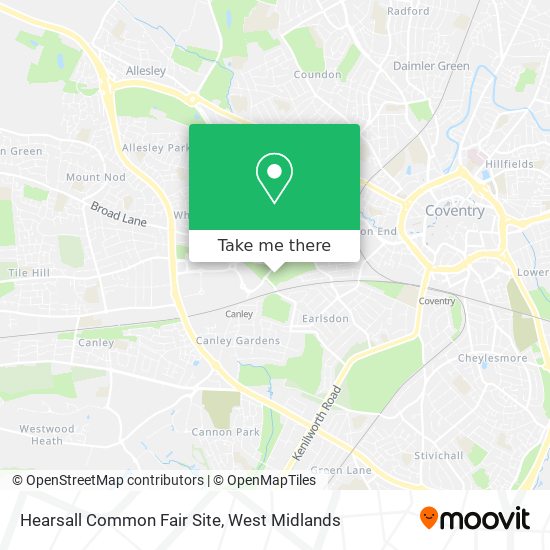 Hearsall Common Fair Site map