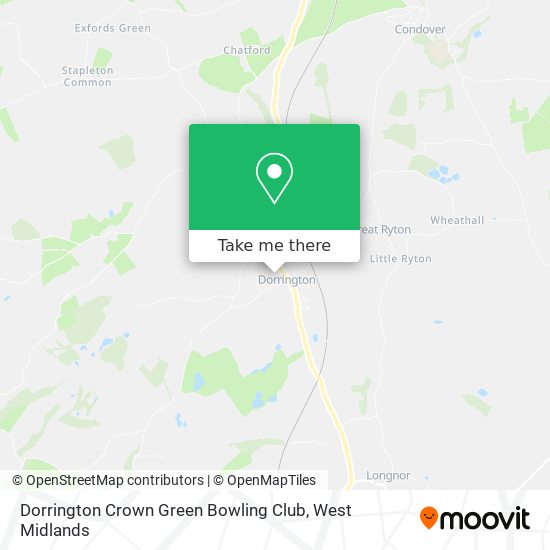 Dorrington Crown Green Bowling Club map