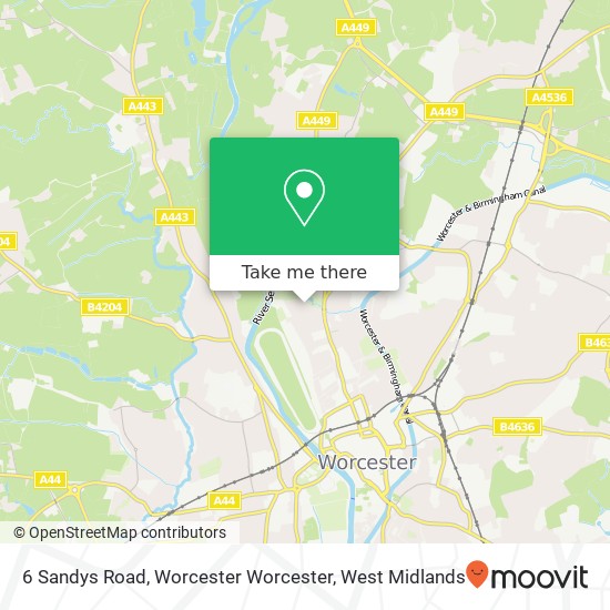 6 Sandys Road, Worcester Worcester map