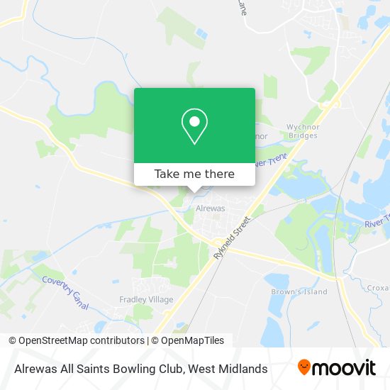 Alrewas All Saints Bowling Club map