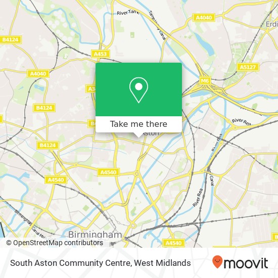 South Aston Community Centre map