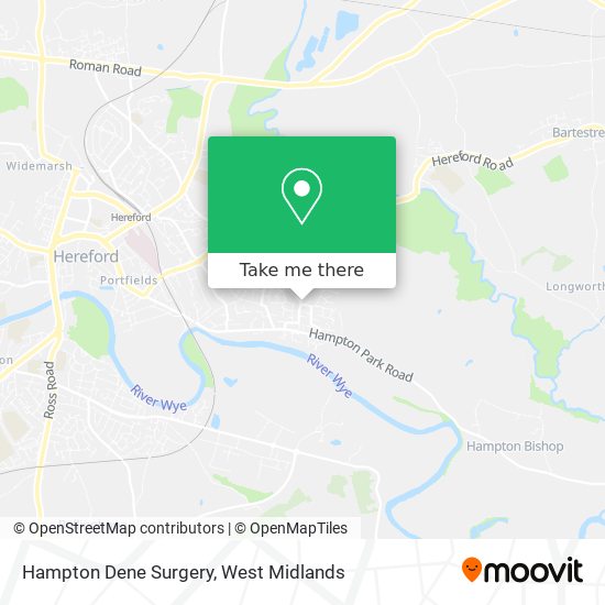 Hampton Dene Surgery map