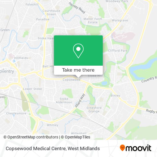 Copsewood Medical Centre map