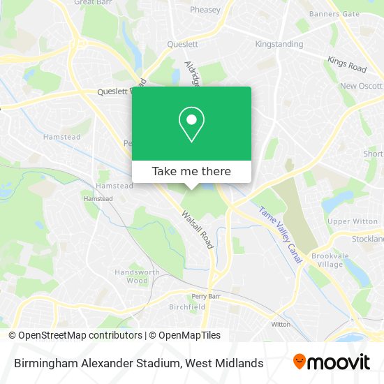 Birmingham Alexander Stadium map