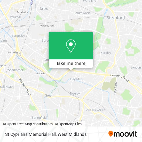 St Cyprian's Memorial Hall map