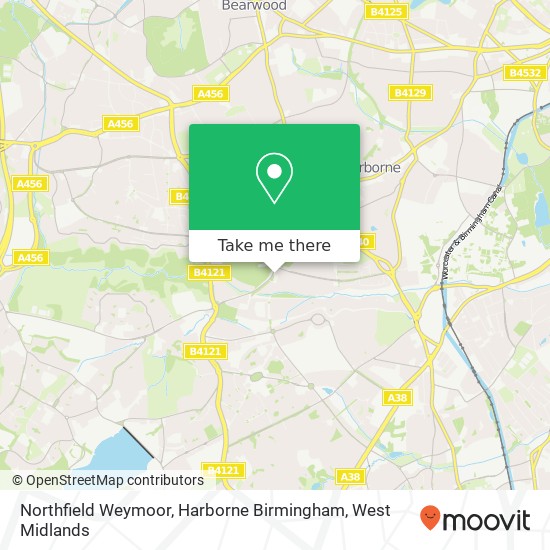 Northfield Weymoor, Harborne Birmingham map