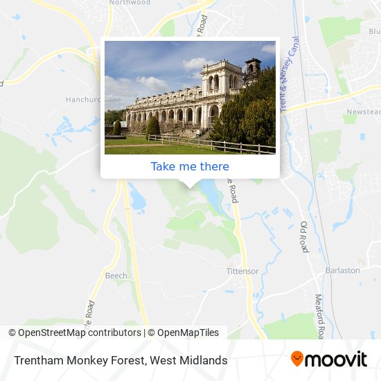 Trentham Monkey Forest map