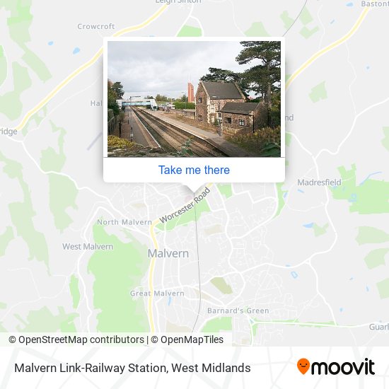 Malvern Link-Railway Station map