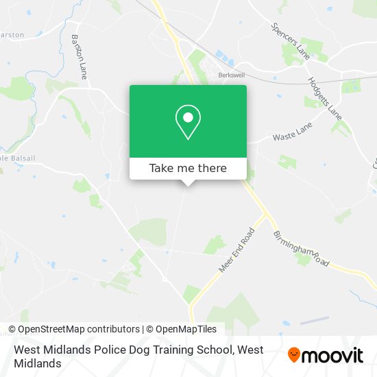 West Midlands Police Dog Training School map