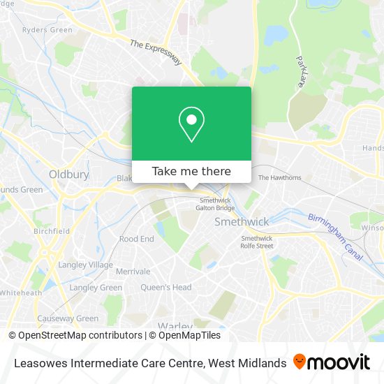 Leasowes Intermediate Care Centre map