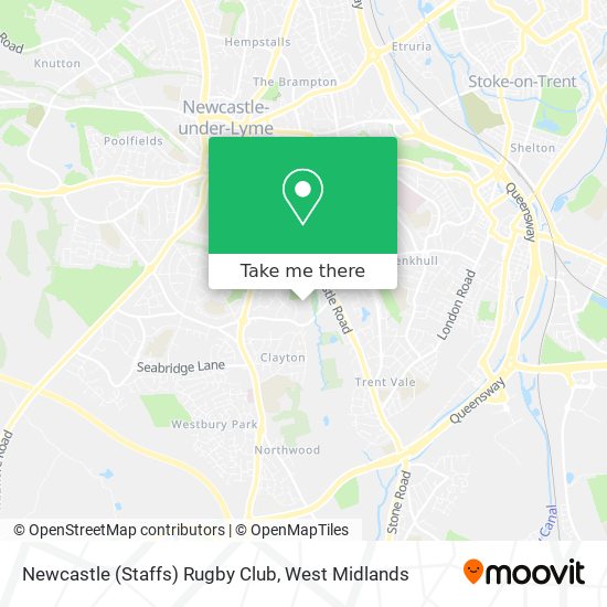 Newcastle (Staffs) Rugby Club map