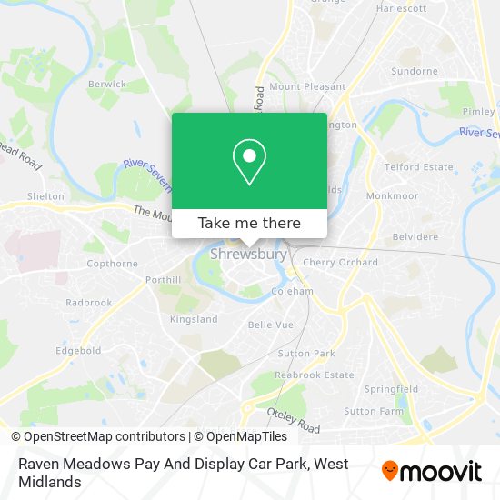 Raven Meadows Pay And Display Car Park map