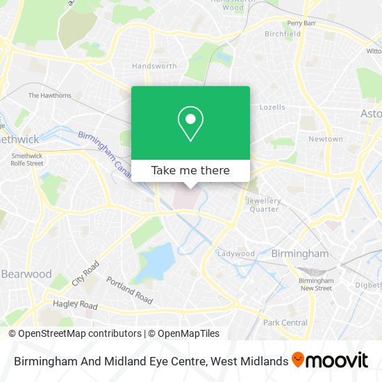 Birmingham And Midland Eye Centre map