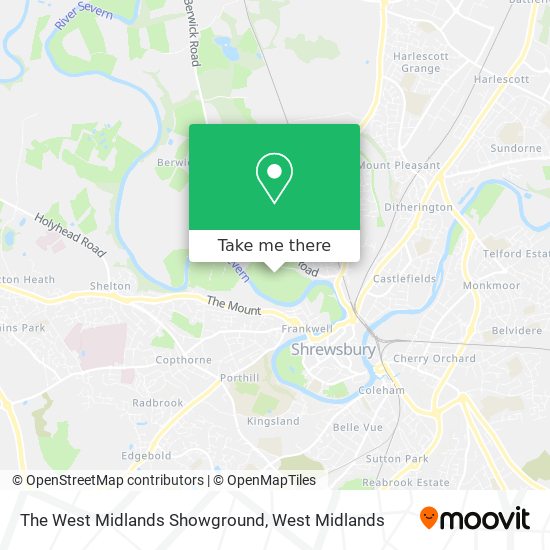 The West Midlands Showground map